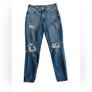 Women’s‎ distressed straight leg  demin jeans size 4 grunge goth oversized